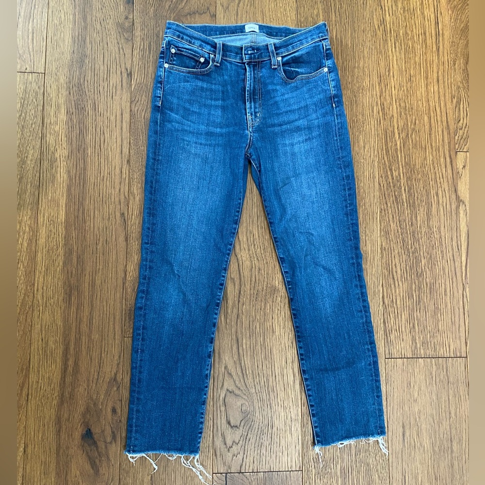 Edwin high rise Straight Cropped Raw Hem Denim size 28